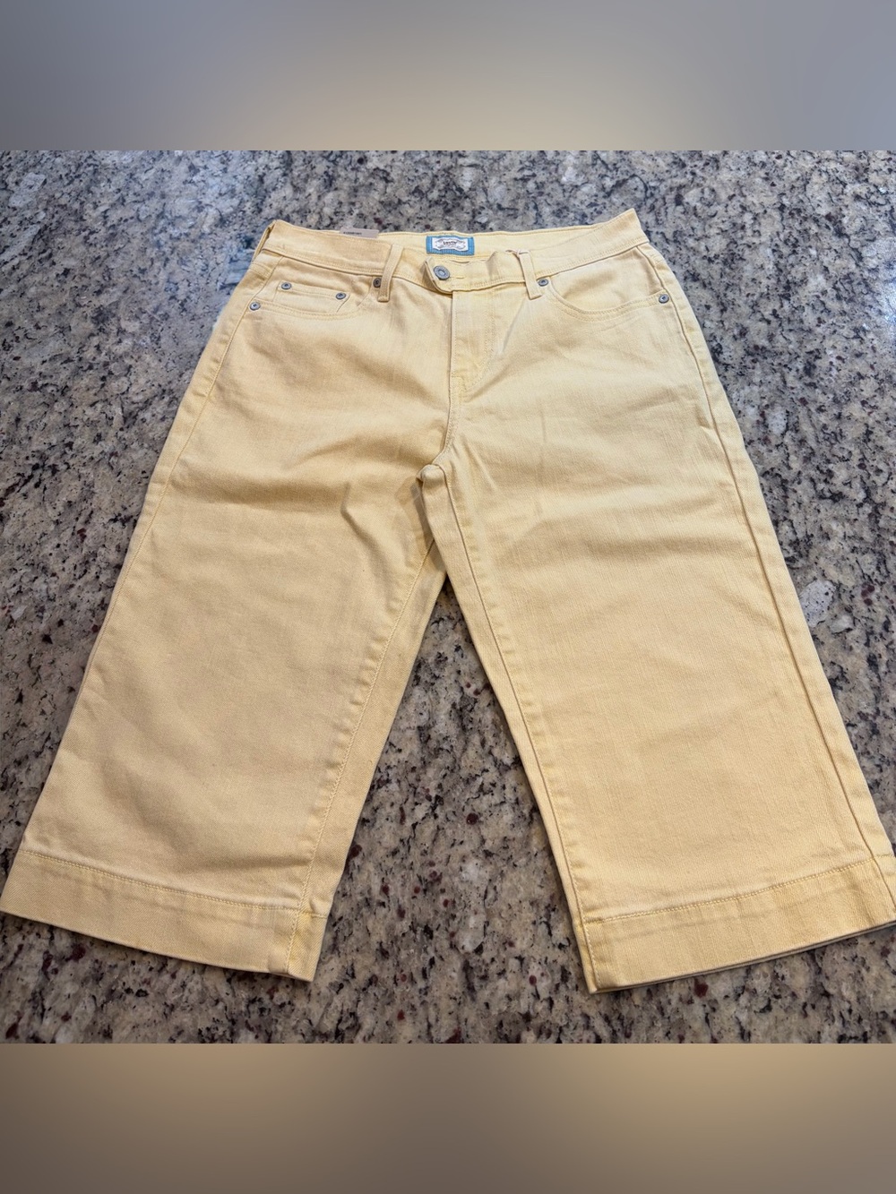 Levi's Pale Yellow 515™ Mid Rise Capri Jeans